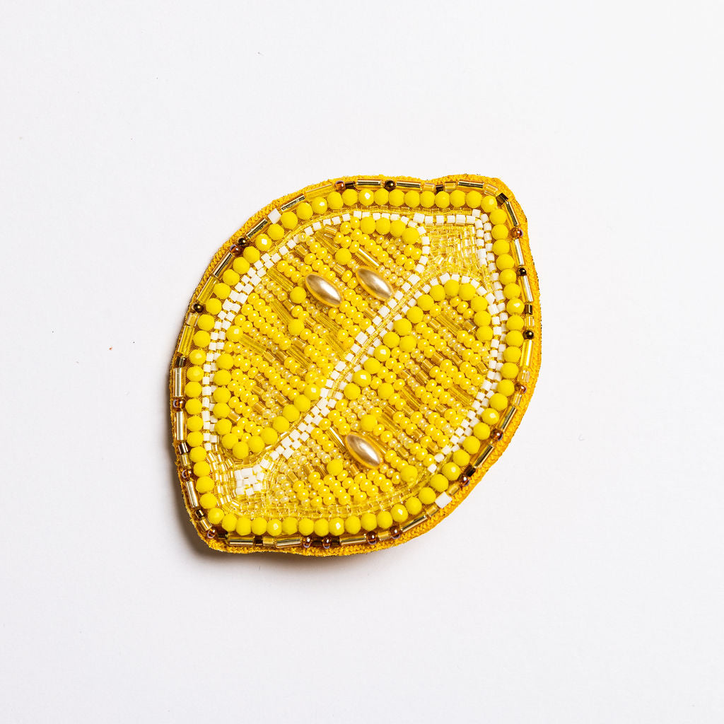 The Embellished Lemon Brooch โ Hand & Lock