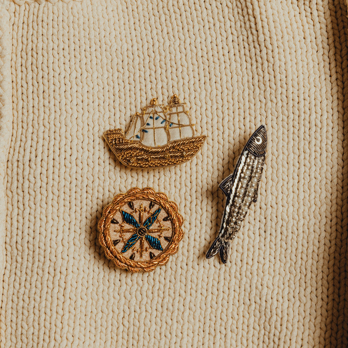 The Explorers Collection - Embroidered Brooches 