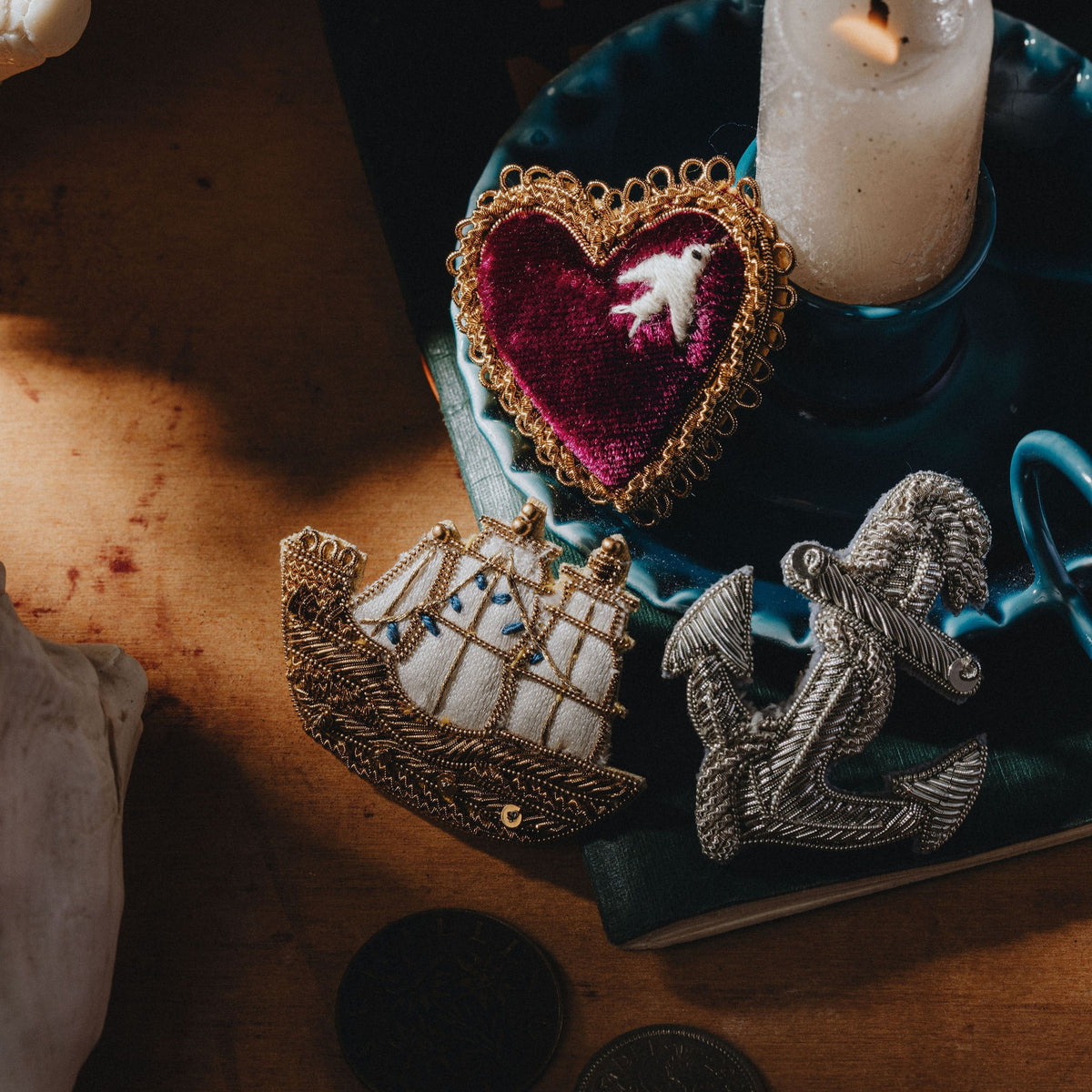The Explorers Collection - Hand Embroidred Brooches