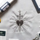 The Joan of Arc Kit - Bernadette Banner Goldwork Embroidery Kit Sample