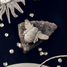 The Silver Collection - Hand Embroidered Goldwork Bee Brooch