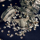 The Silver Collection - Hand Embroidered Goldwork Bee Brooch