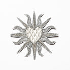 The Silver Collection - The Embroidered Sacred Heart Patch