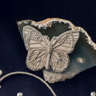 The Silver Collection - The Hand Embroidered Butterfly Brooch