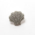 The Silver Collection - The Hand Embroidered Clam Brooch