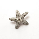 The Silver Collection - The Hand Embroidered Starfish Brooch