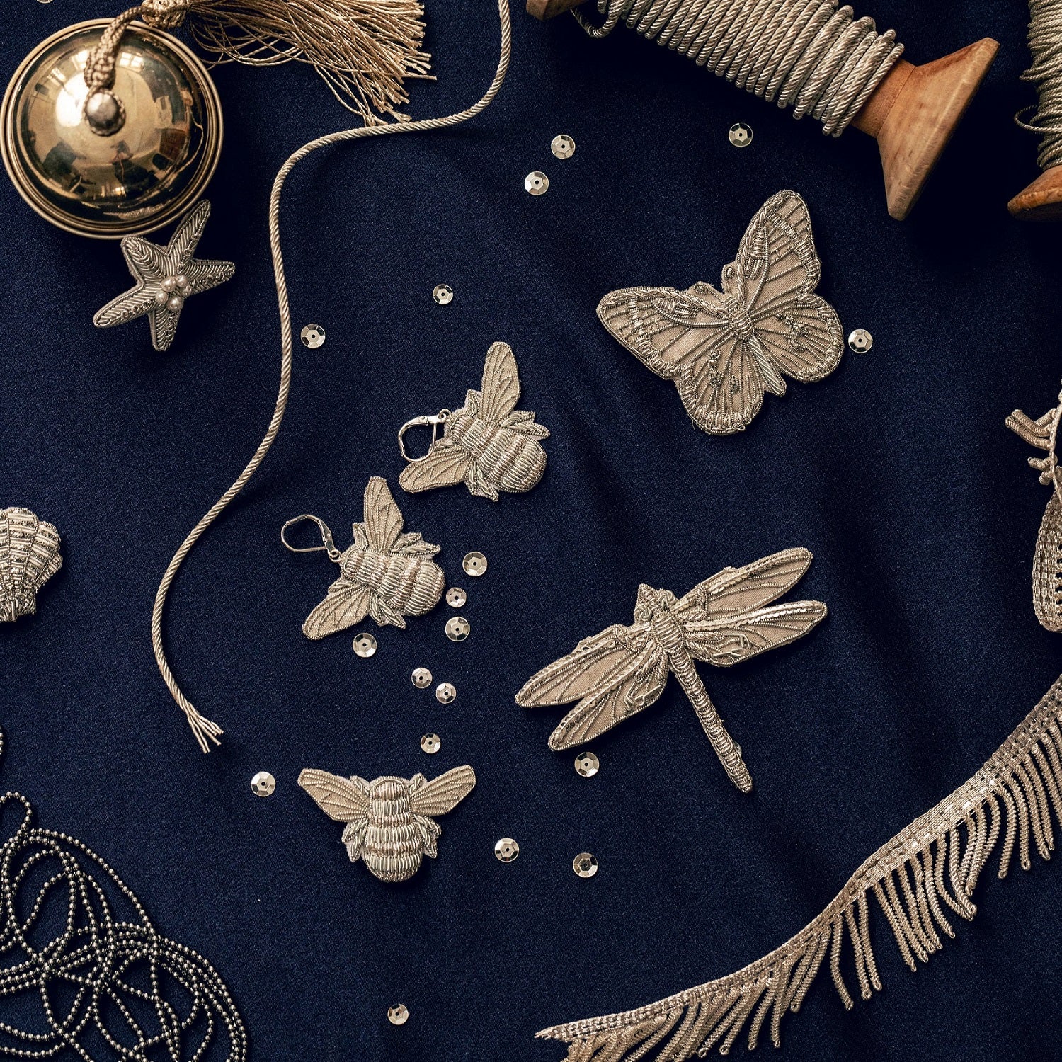 The Silver Collection Hand Embroidered Jewellery