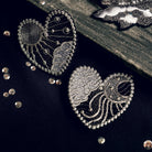 The Silver Collection Machine Embroidered Patch - Astrologers Heart Pair