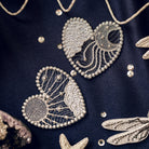 The Silver Collection Machine Embroidered Patch - Astrologers Heart Pair