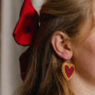 The Striped Heart Earrings (8707172729091) (8707180822787)