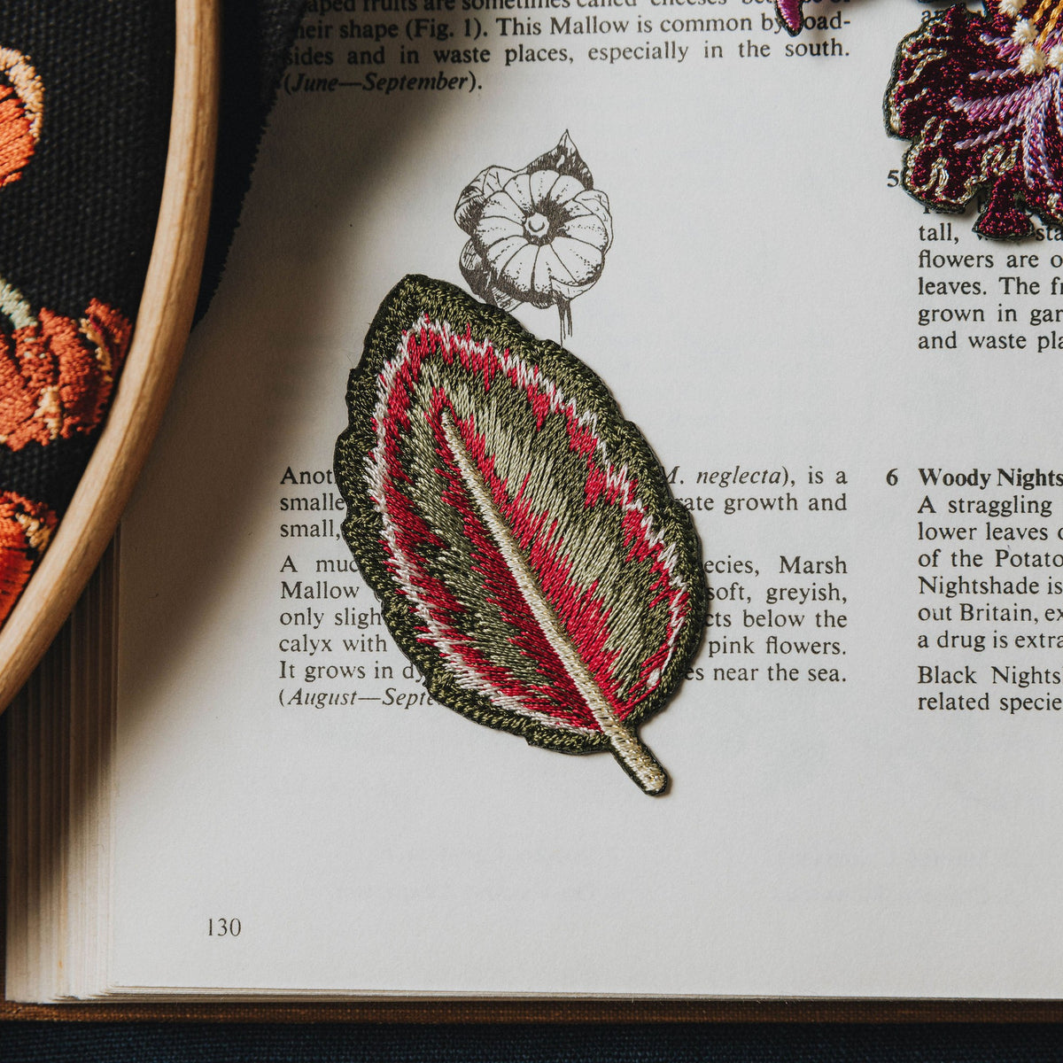 Tropical Flora Embroidered Patch Set 