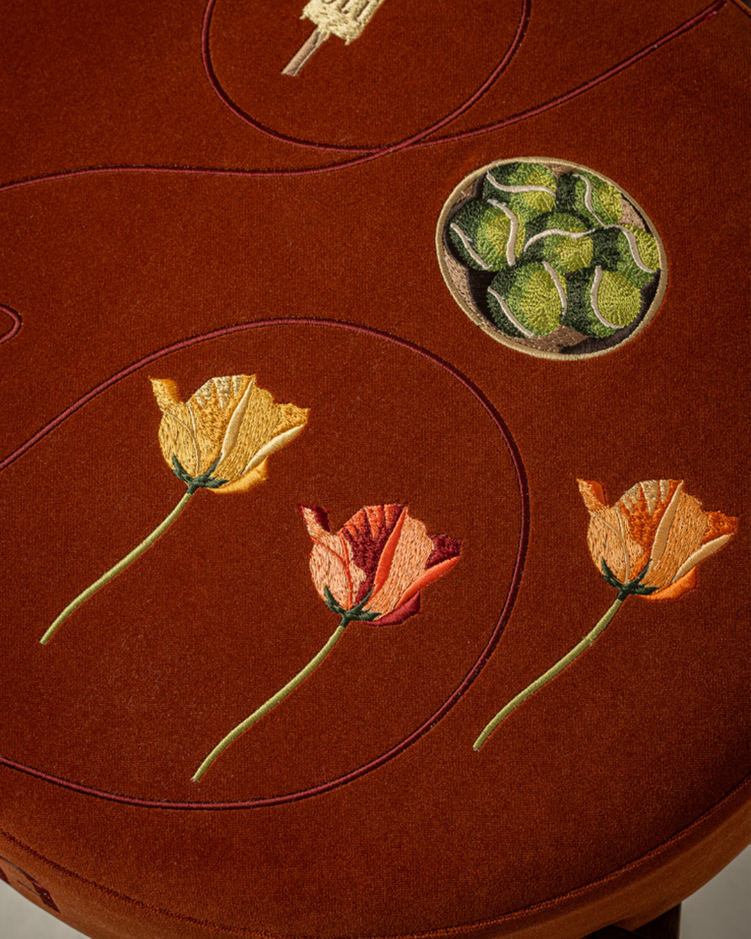 Uncommon Ancestor Bespoke Machine Embroidered Stools