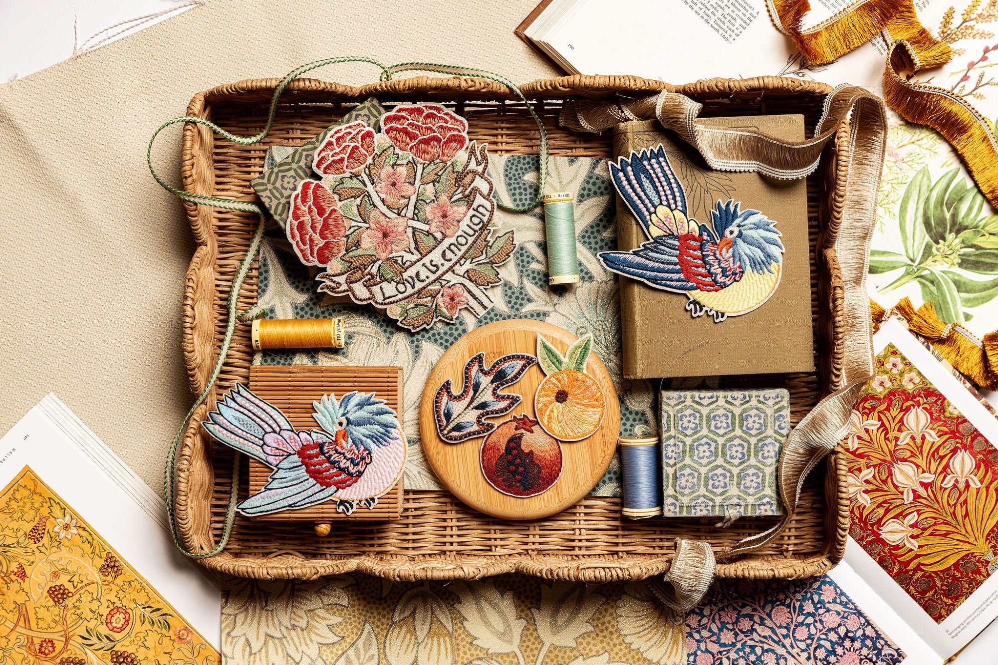 William Morris Embroidered Iron on Patches