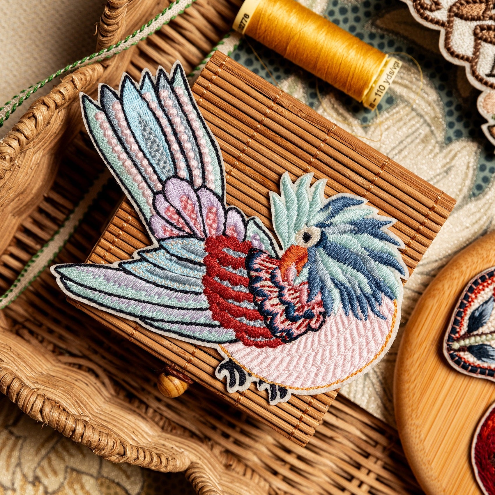 William Morris Machine Embroidered Iron on Patch