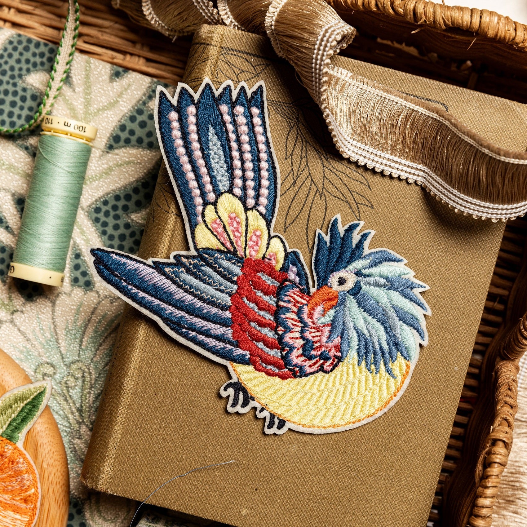 William Morris Machine Embroidered Iron on Patch
