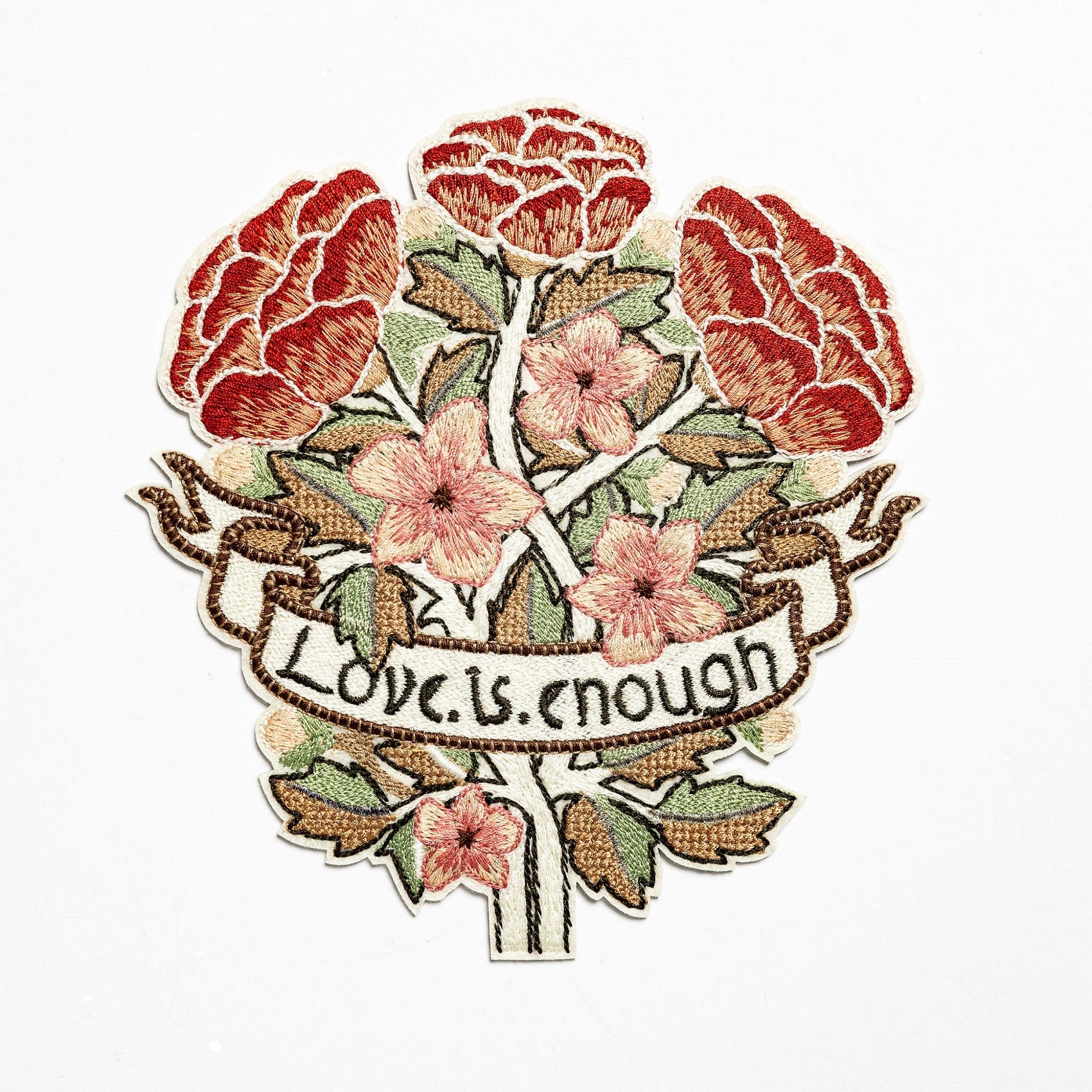 William Morris Machine Embroidered Iron on Patch