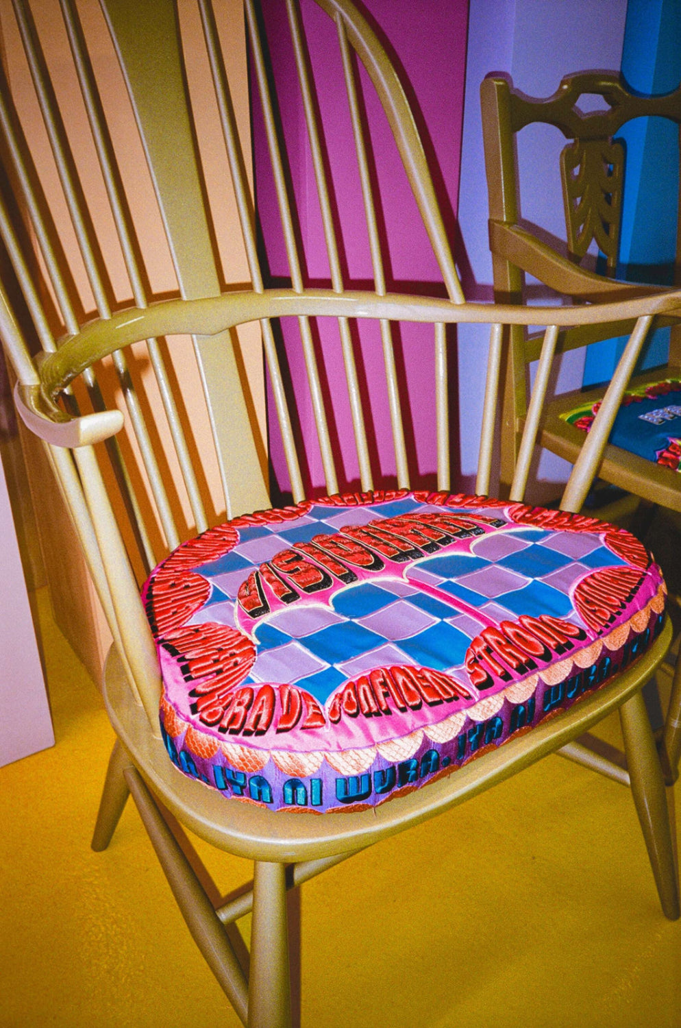Yinka Ilori Chairs - Bespoke Embroidery