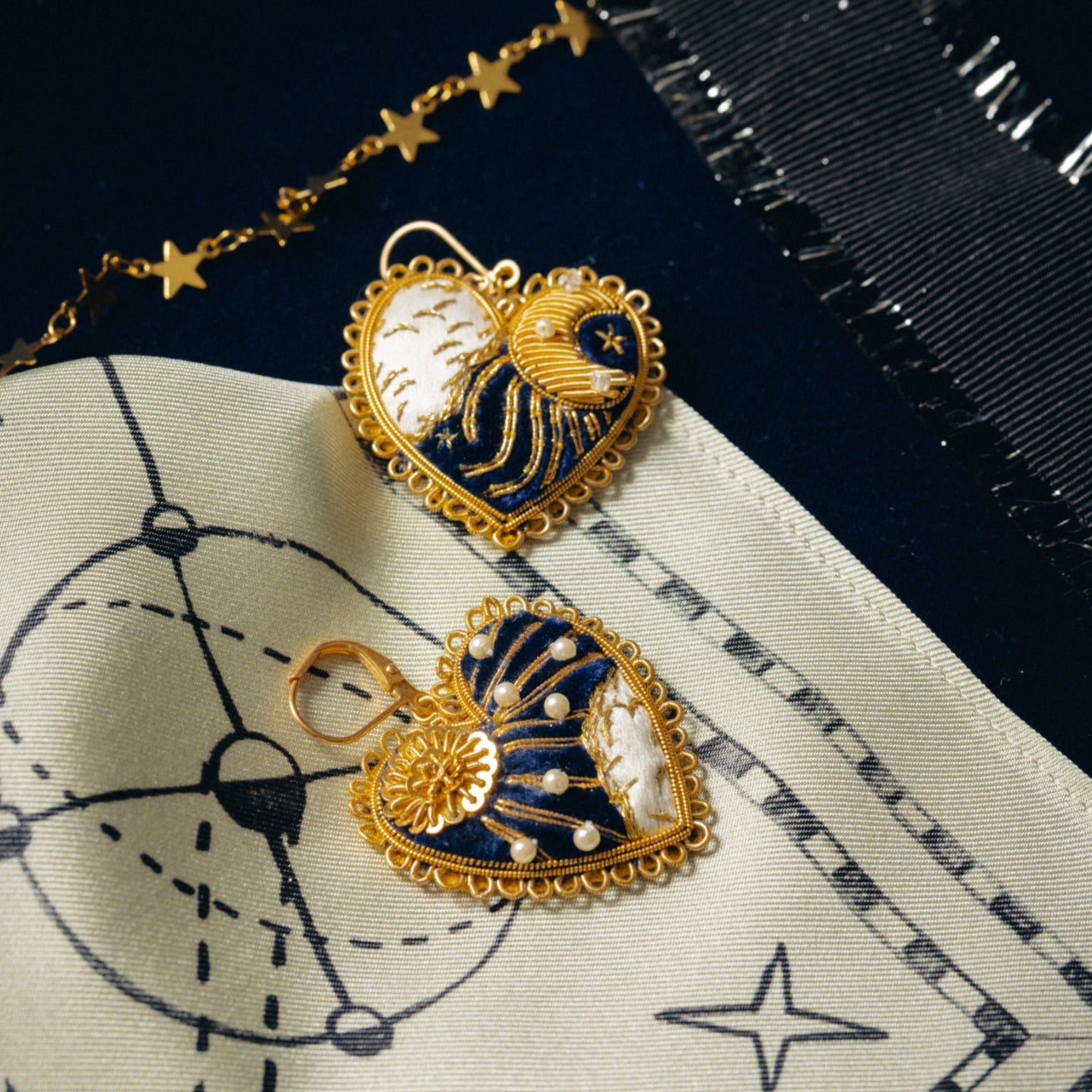 The Astrologer's Heart Earrings 