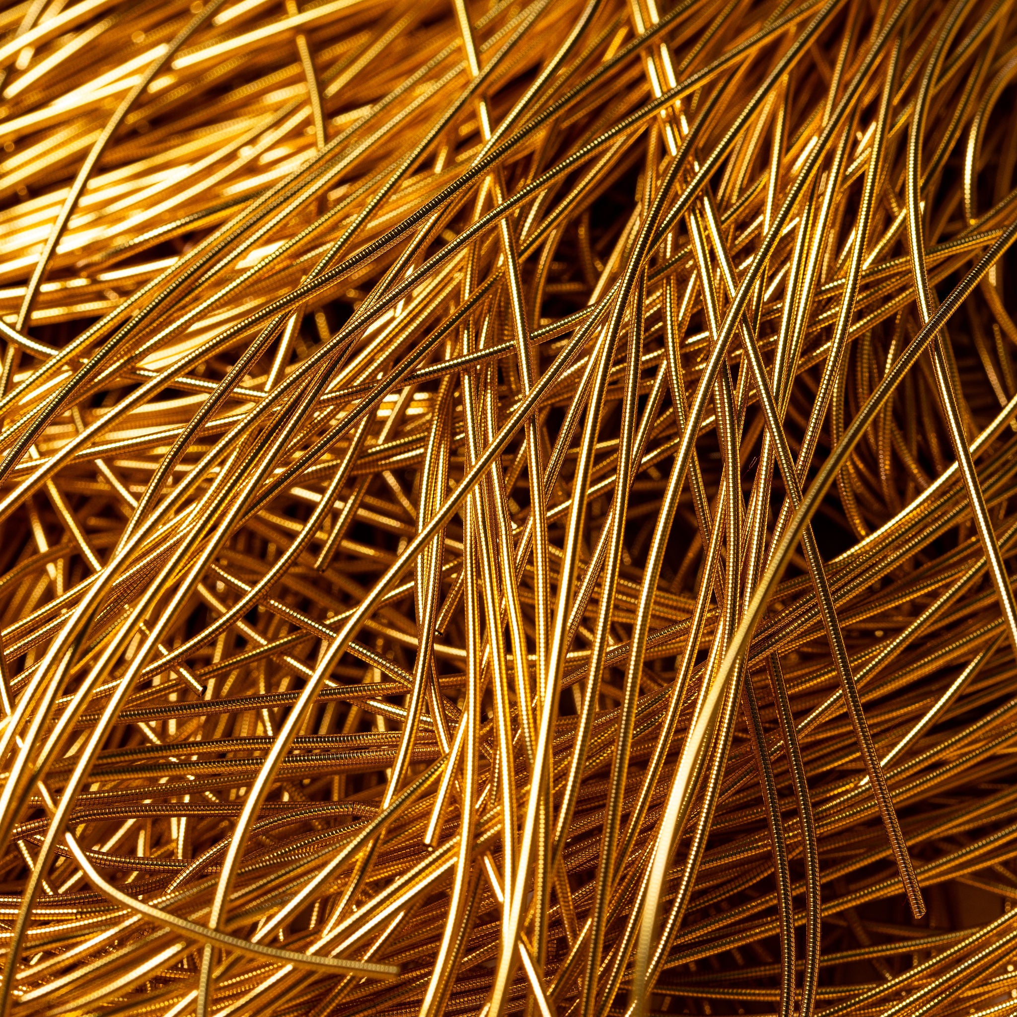 Gold Smooth Goldwork Embroidery Bullion Close Up