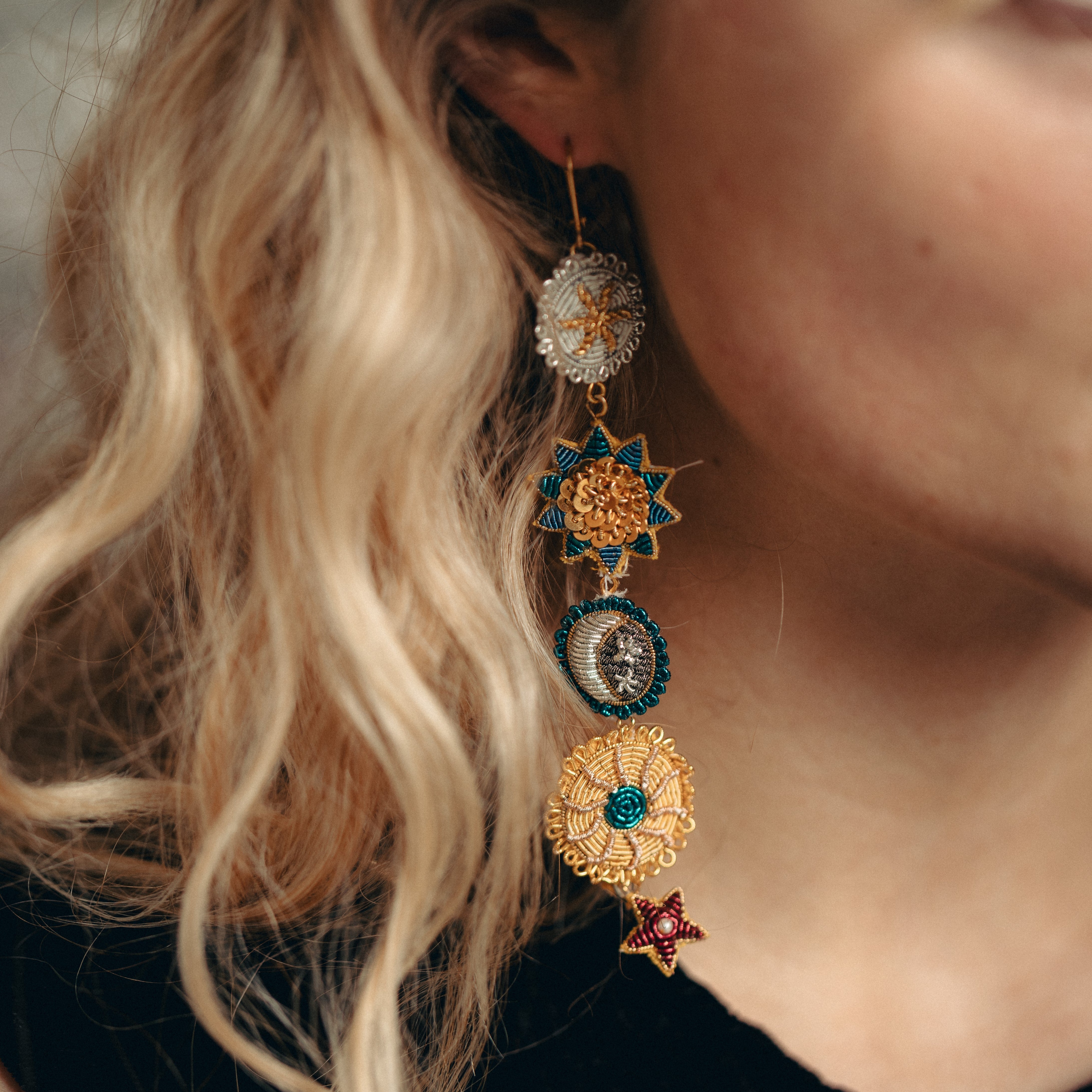 Mixed Cosmic Charm Earrings (14746786038138)