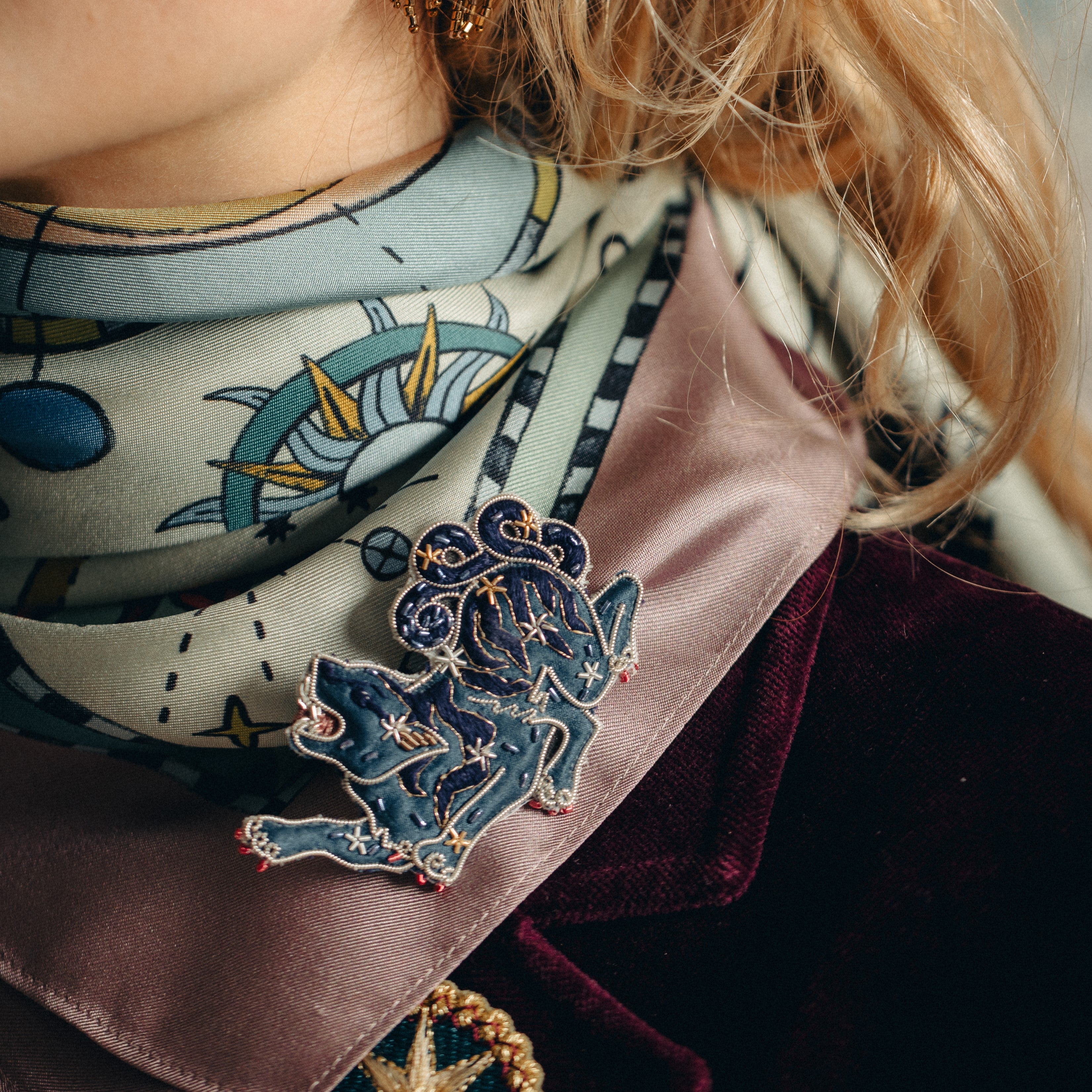 新品未使用 celeste mogador ティーストランプ刺繍ブローチ 虎のブローチ – Hand & Lock