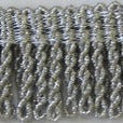 1 INCH DROP SILVER MYLAR THREAD FRINGE (HEAVY) (4344141283400)