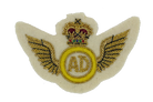 AIR DESPATCH ARM BADGE GOLD WINGS MESS DRESS ON CREAM (4344224874568)