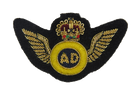 AIR DESPATCH ARM BADGE GOLD WINGS NO.1 ON BLACK (4344225464392)