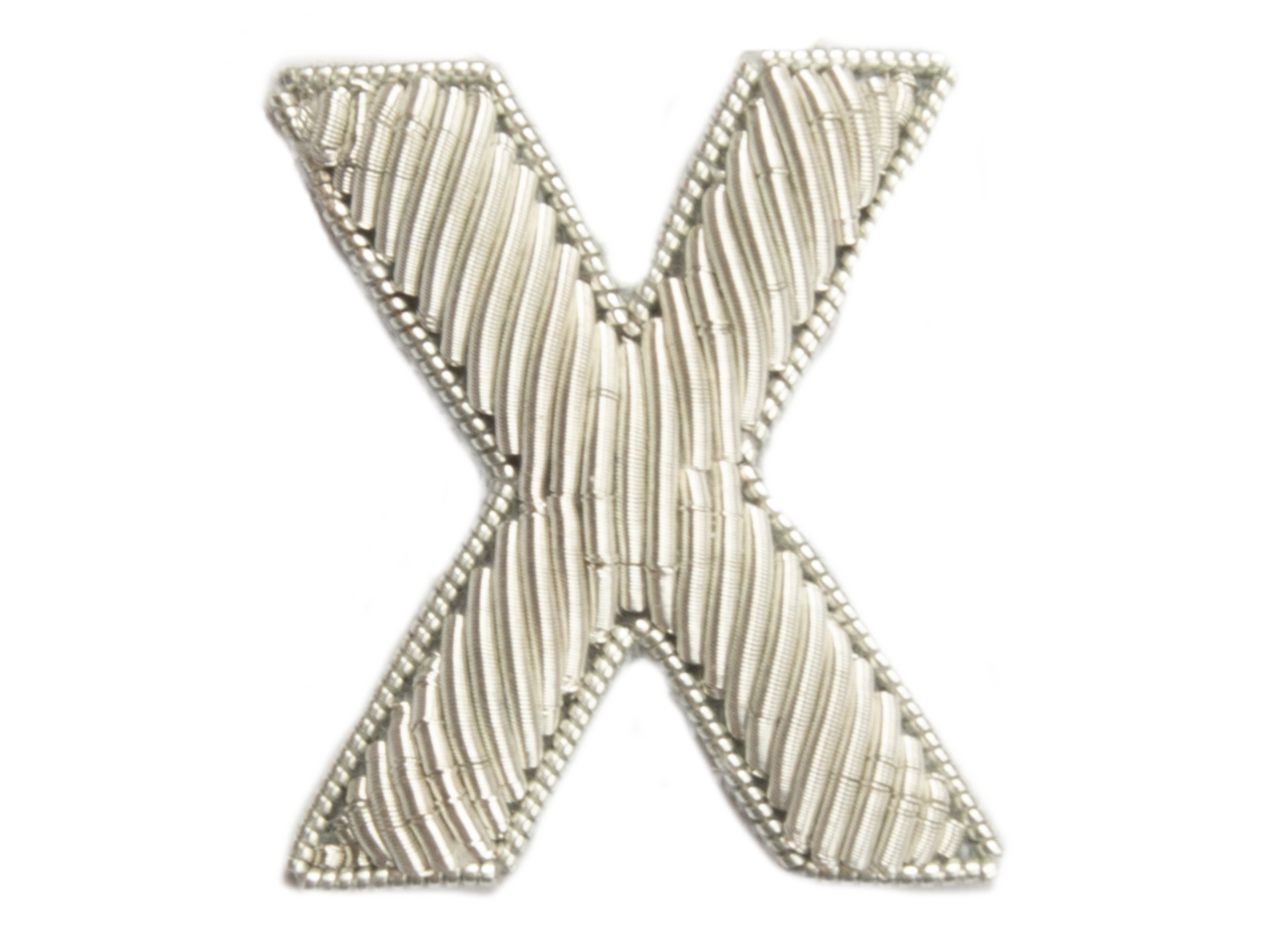 Block Silver Goldwork Initial Letter (6688671105203)