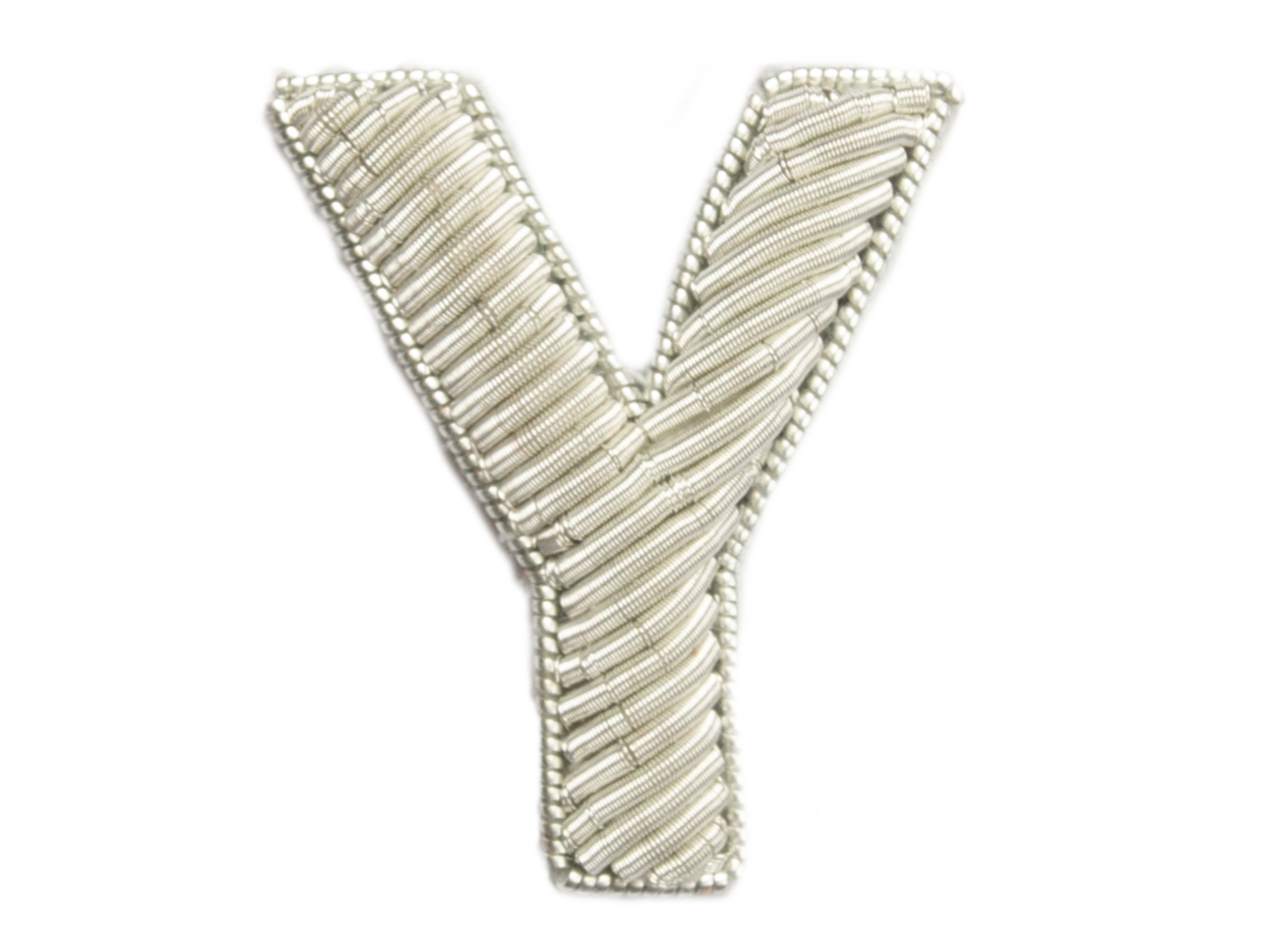 Block Silver Goldwork Initial Letter (6688671105203)