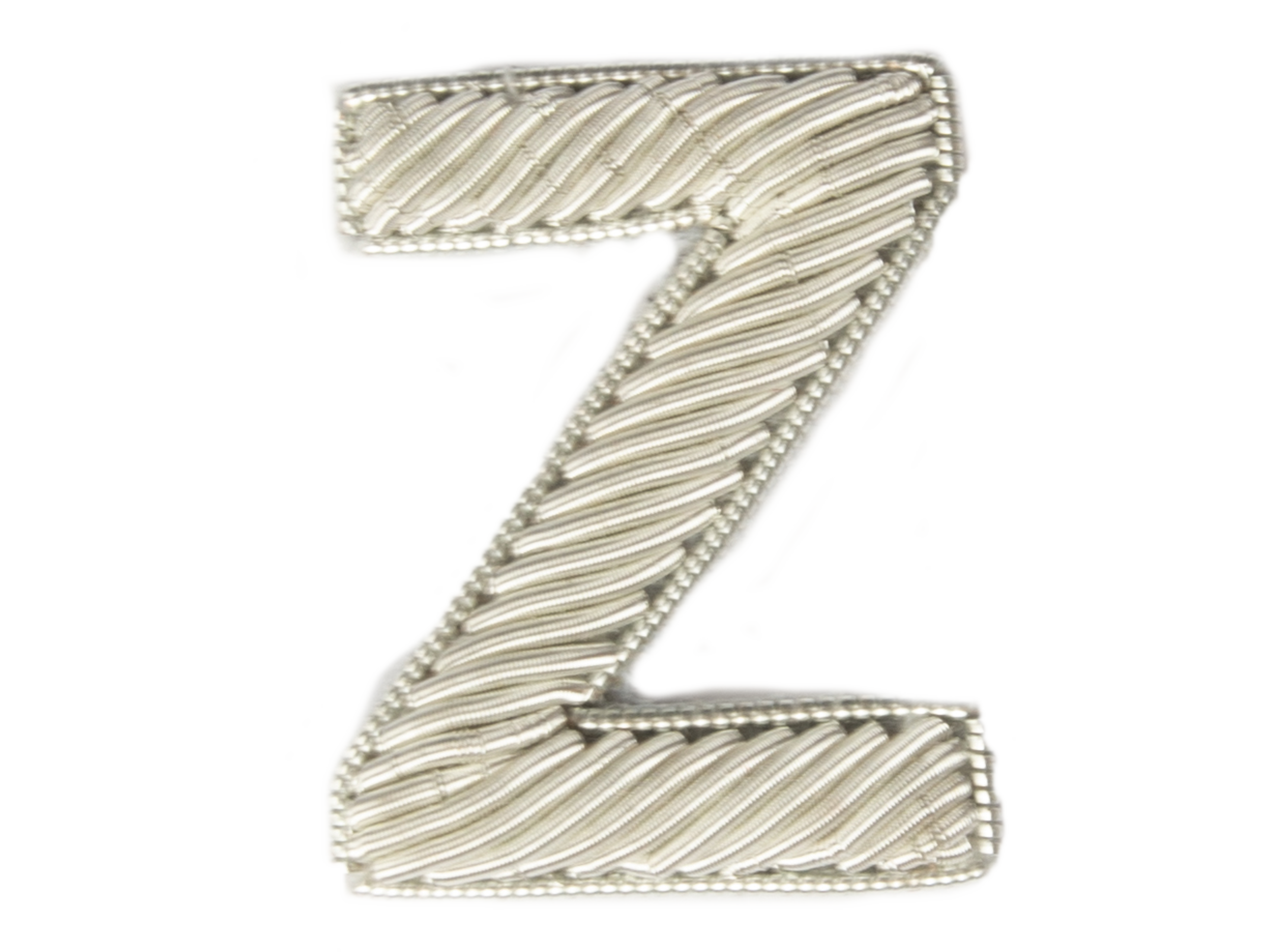 Block Silver Goldwork Initial Letter (6688671105203)