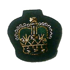 CROWN - ARM 7/8" ROYAL GREEN JACKETS ON RIFLE GREEN 