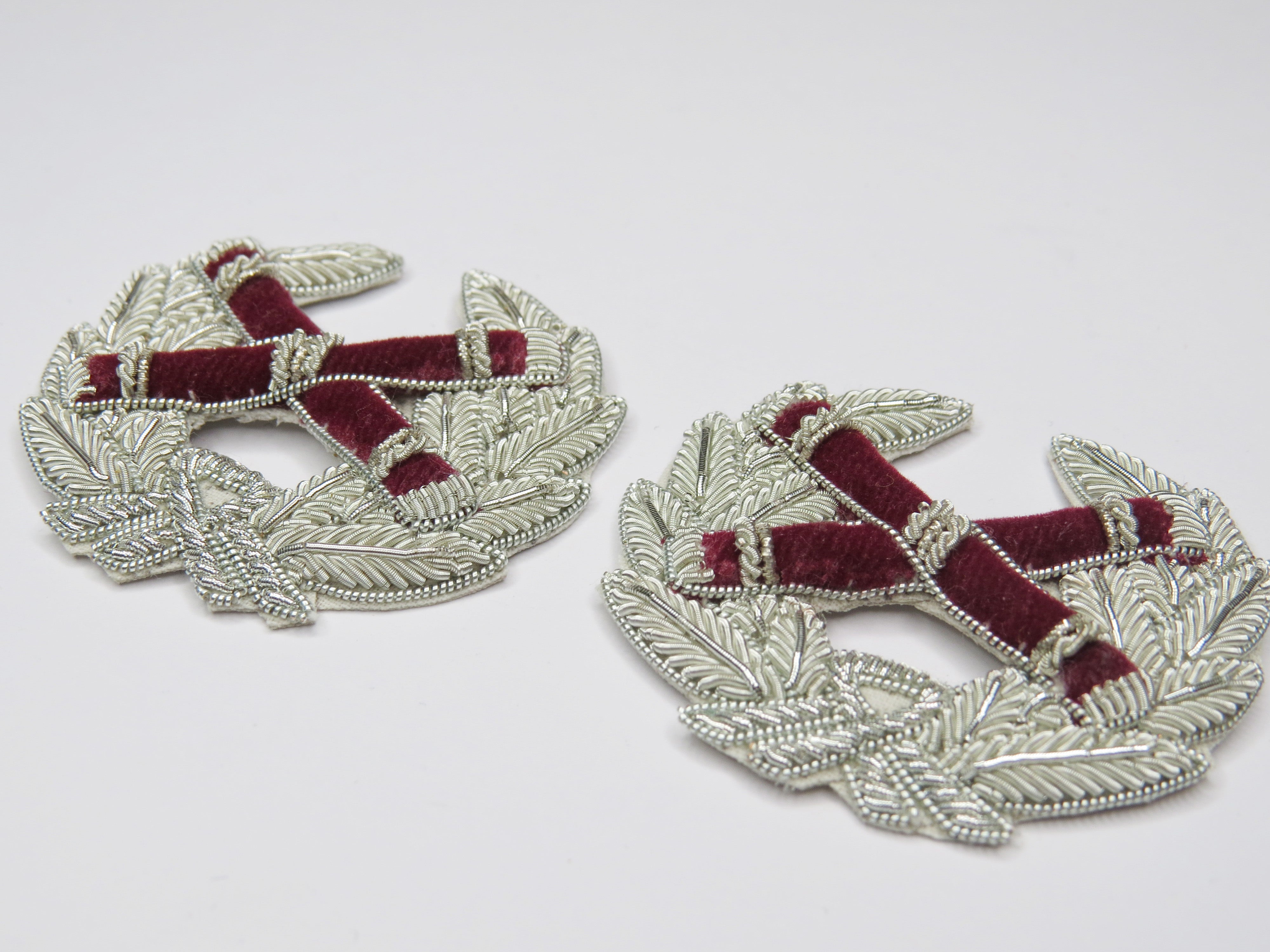 FIELD MARSHAL FROCK COAT RANK BADGES SILVER (4334356627528)