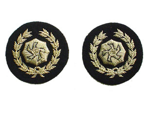 FIRE SERVICE IMPELLOR IN WREATH - MESS DRESS ON BLACK OR SCARLET