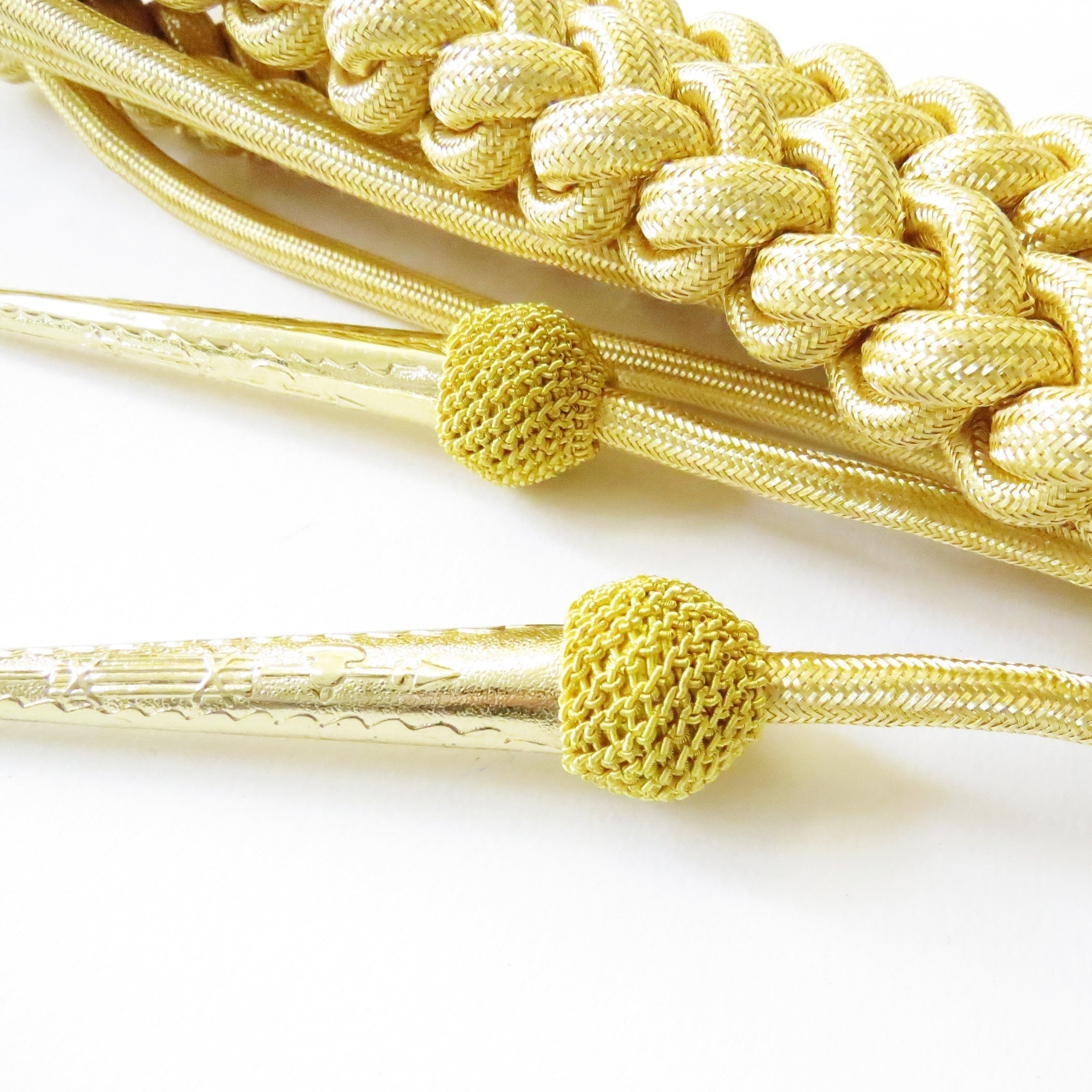 Hand & Lock Military: Gold Aiguillette with Tags and Netted Tops