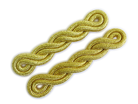 Shoulder Cords Double Twist Mylar Gold (4334509850696)