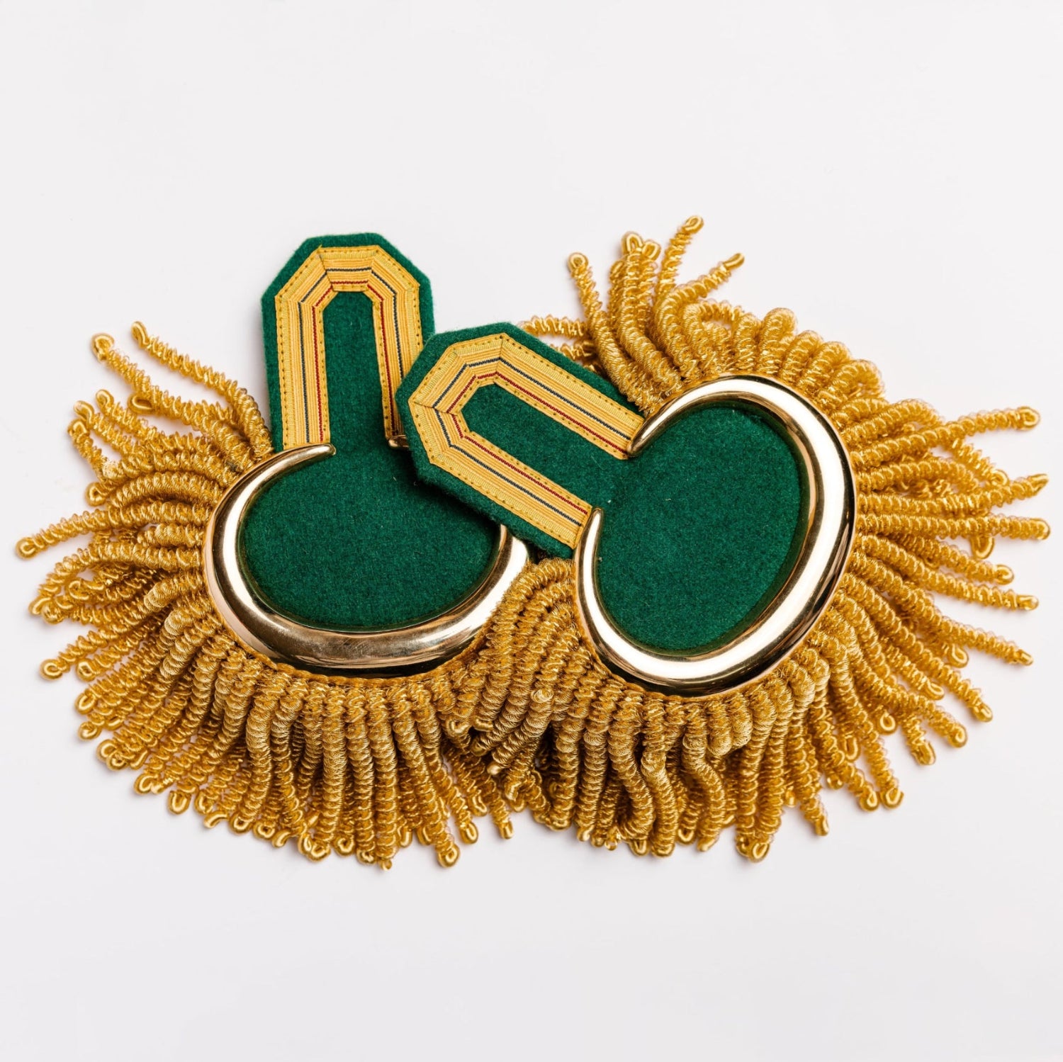 Theatre epaulettes gold on Green